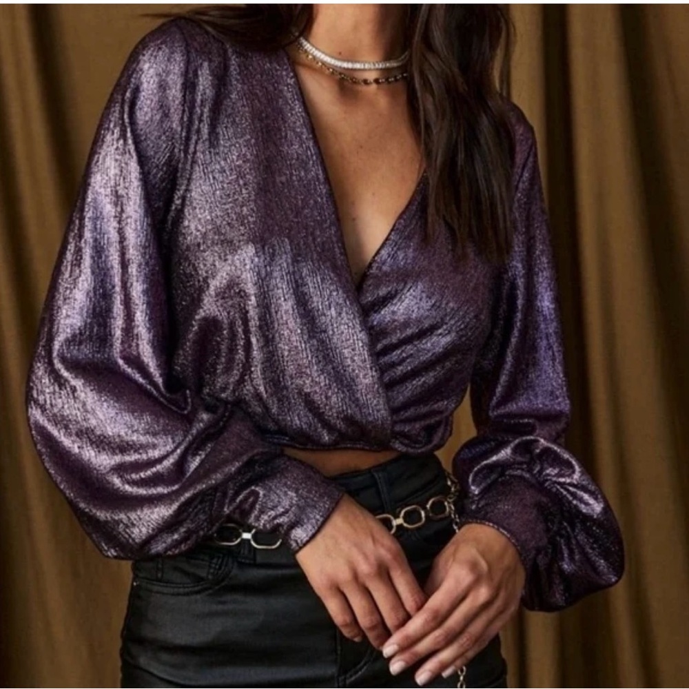 12th Tribe Purple top Size Small NWOT